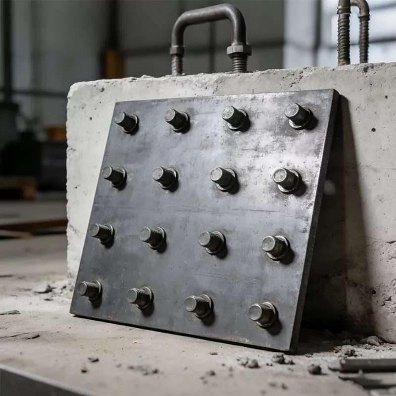 Placa de aço embutida