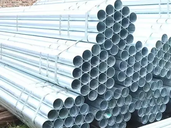 Pre-galvanized steel tubing for temporary guardrails and supports