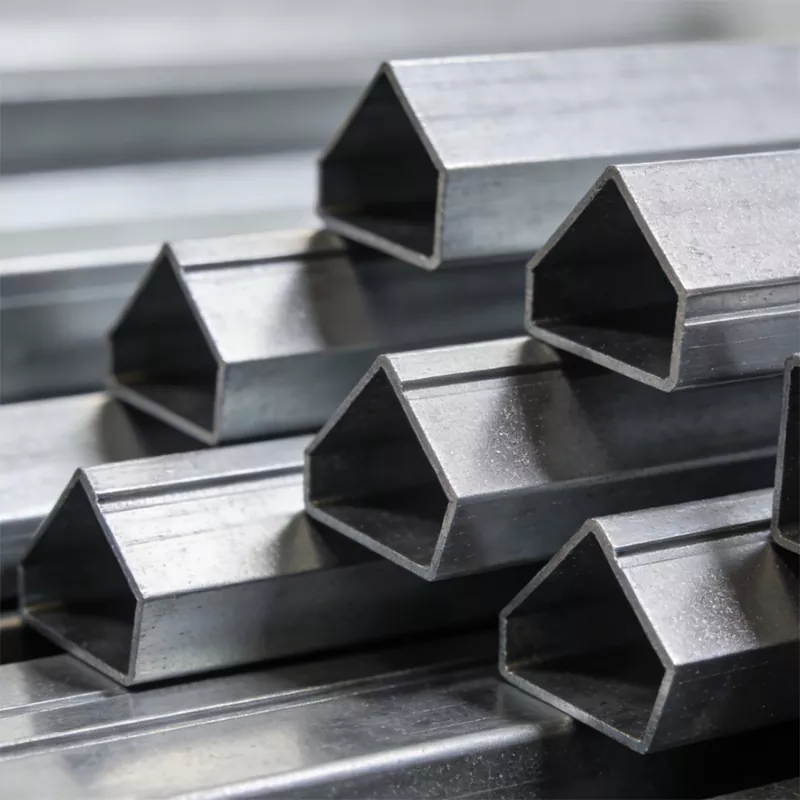 Tubo quadrado de canto afiado